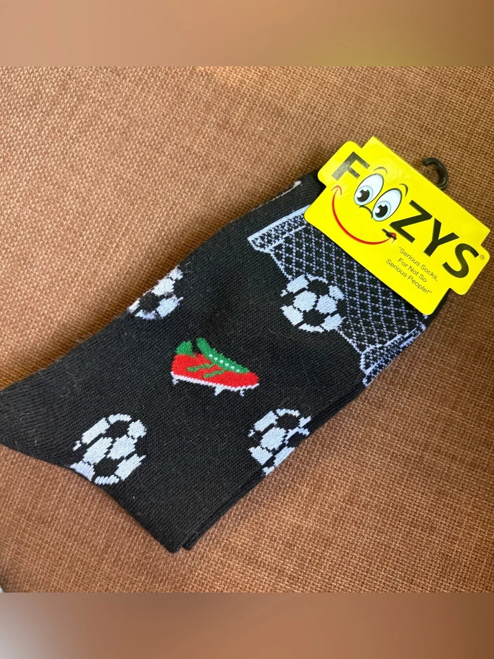 Soccer Socks Ball Football Goalie Net Cleats Sports Team Foozys NEW Novelty Gift
